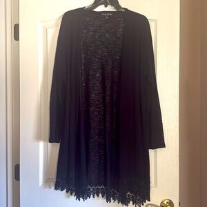 Thin black sweater 1X